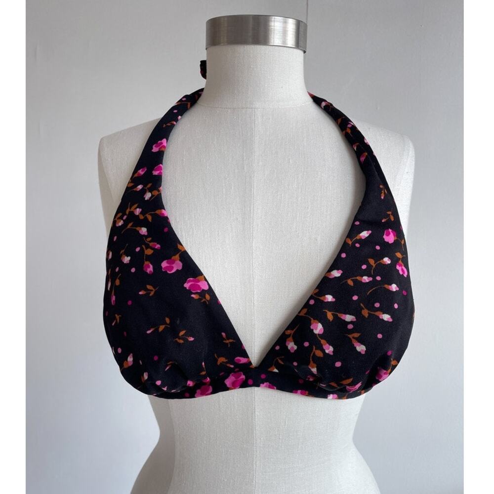 Vtg 60s 70s High Tide Swimwear Dark Floral Bikini… - image 2